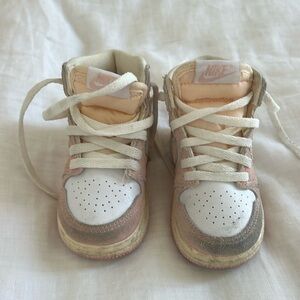 Pink & White Toddler Air Jordans
